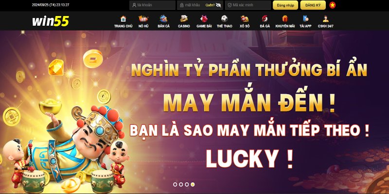 Bước 1: Truy cập trang chủ thông qua link chính thức của Win55